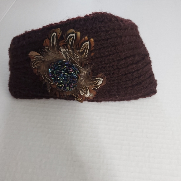 Candies Womens Knit Adjustable Cable Knit Headband Ear warmer Embellished Boho - Picture 4 of 6